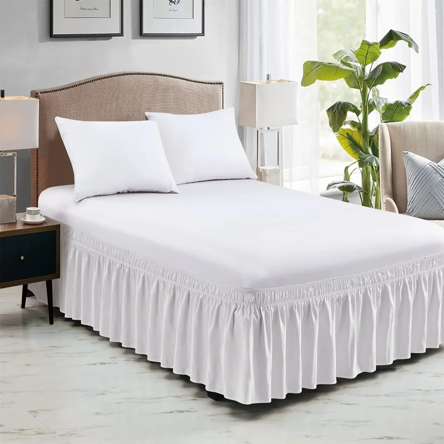 Elastic Ruffle Bed Skirt